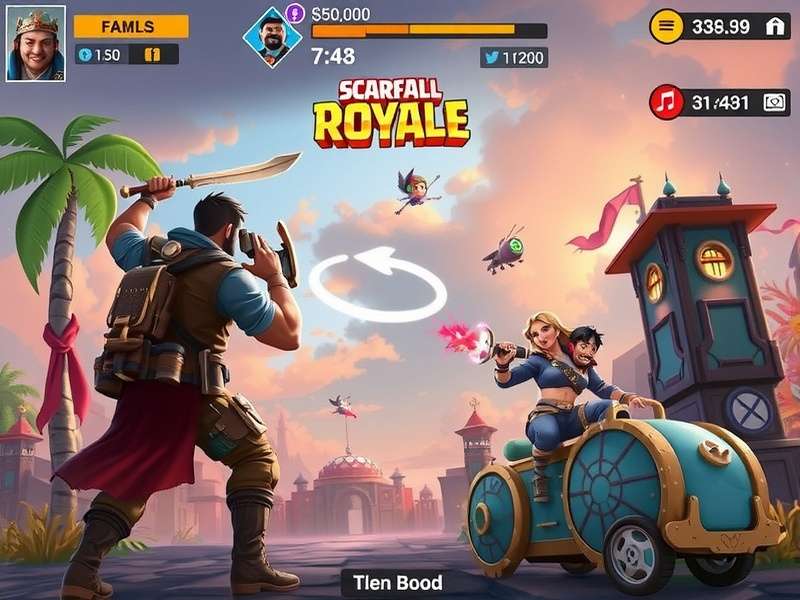 ScarFall The Royale Combat गेमप्ले स्क्रीनशॉट