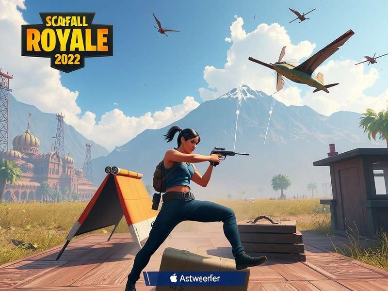 ScarFall The Royale Combat gameplay screenshot showing intense battle action