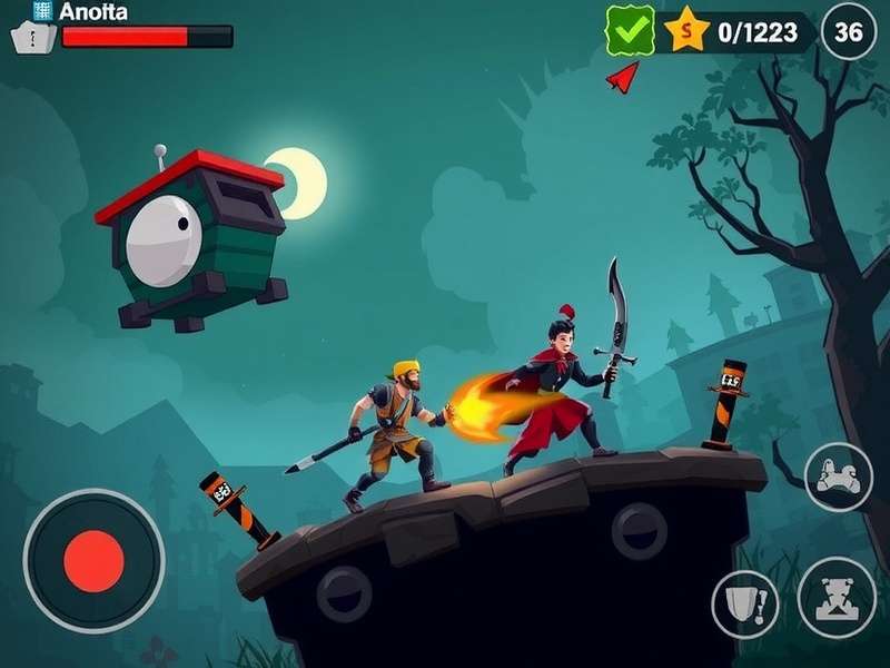 ScarFall The Royale Combat गेमप्ले स्क्रीनशॉट, जिसमें बैटल रॉयल एक्शन दिखाया गया है