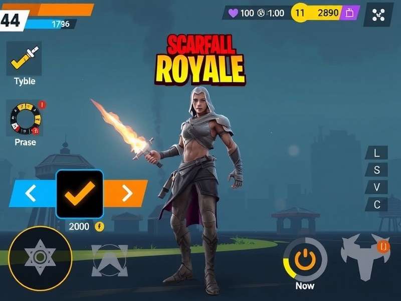 ScarFall The Royale Combat गेमप्ले स्क्रीनशॉट