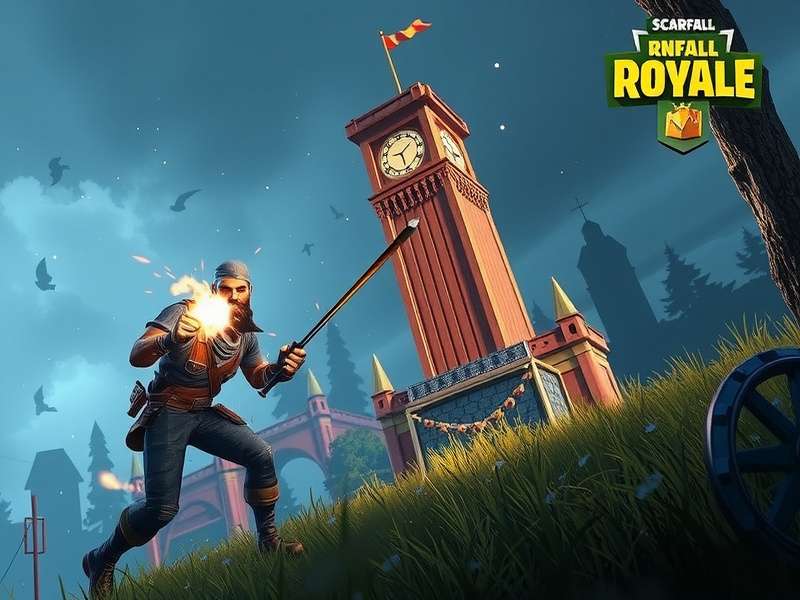 ScarFall The Royale Combat ऑफलाइन मोड गेमप्ले स्क्रीनशॉट