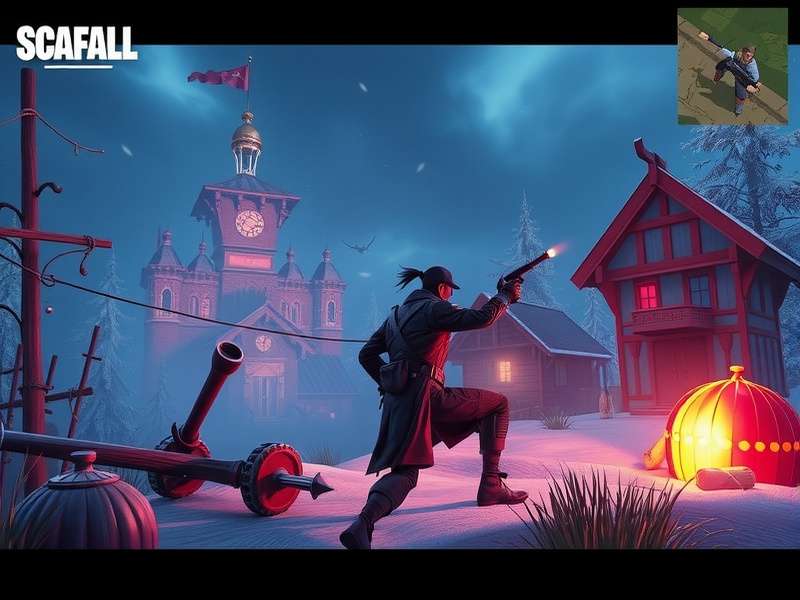 ScarFall The Royale Combat 2022 gameplay screenshot showing intense battle royale action