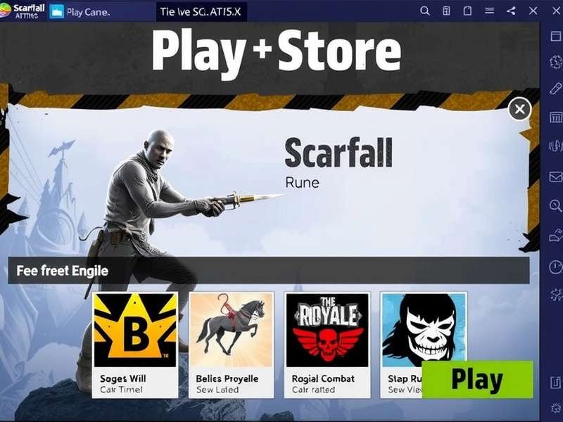 ScarFall The Royale Combat intense battle scene on mobile