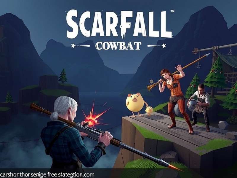 Scarfall The Royale Combat intense gameplay action scene