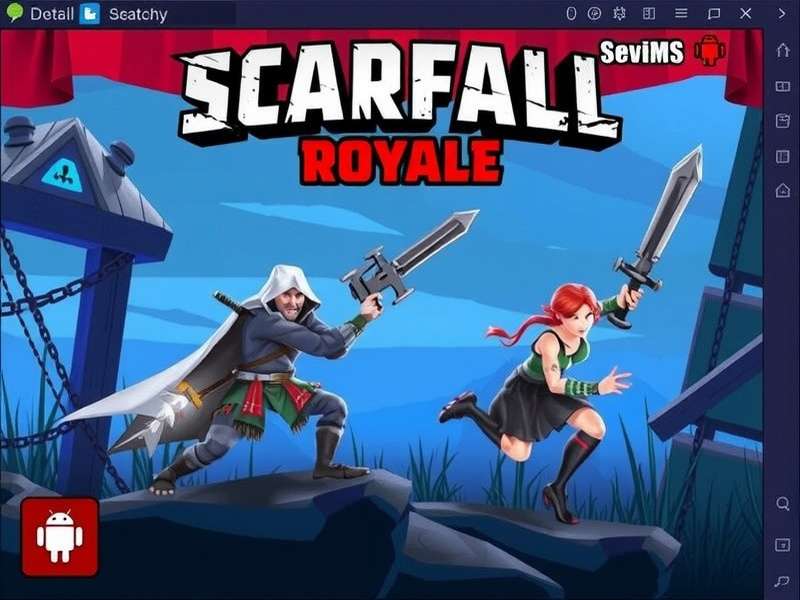 Scarfall The Royale Combat Mod Apk gameplay screenshot showing battle royale action on mobile device