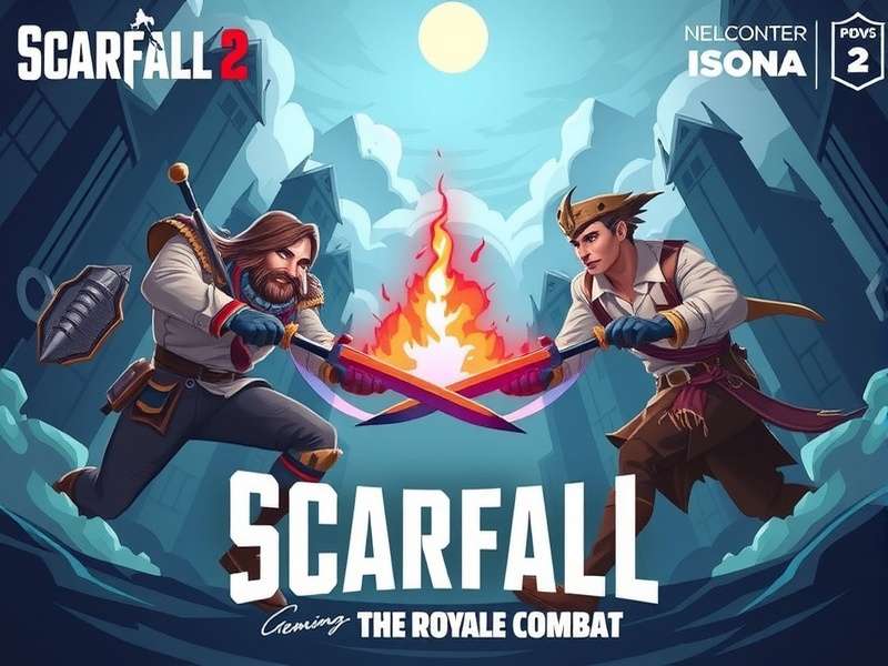 Side-by-side gameplay screenshot of Scarfall 2.0 and Scarfall The Royale Combat