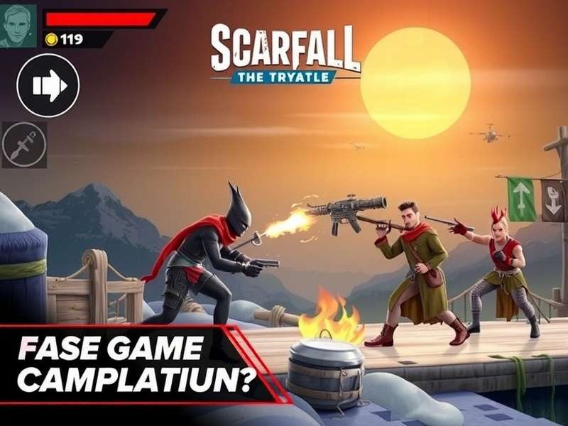 ScarFall The Royale Combat intense mobile battle royale gameplay screenshot