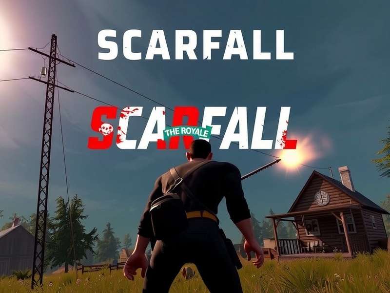 Scarfall The Royale Combat gameplay screenshot showing intense urban combat