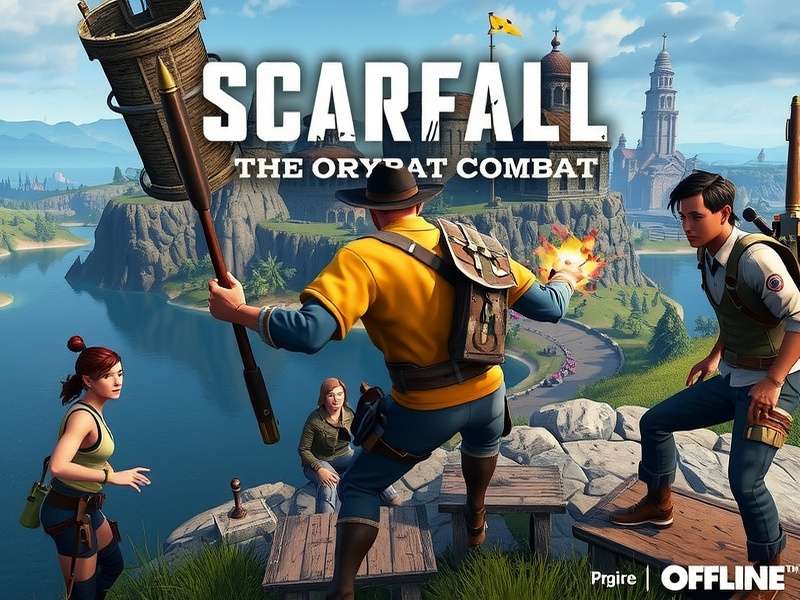 Scarfall The Royale Combat 2022 gameplay screenshot showing intense battle action