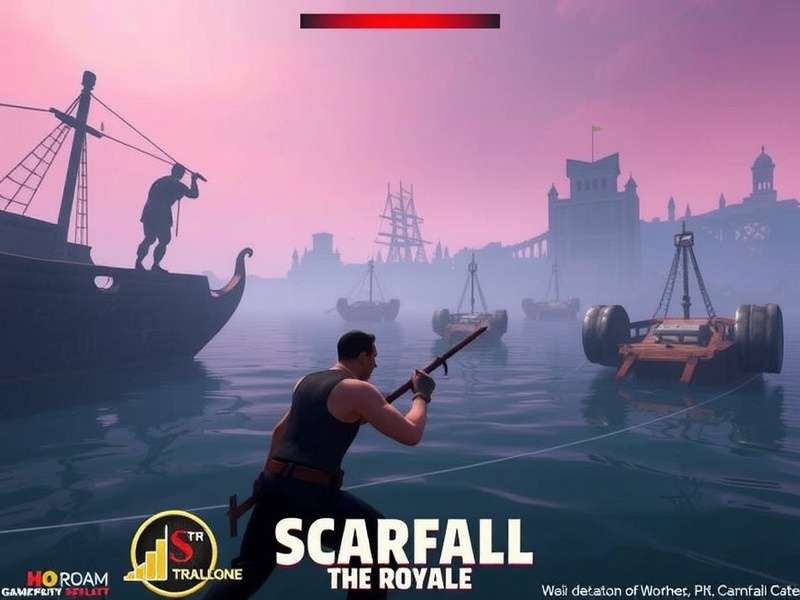 ScarFall The Royale Combat 2022 gameplay screenshot showing intense battle royale action