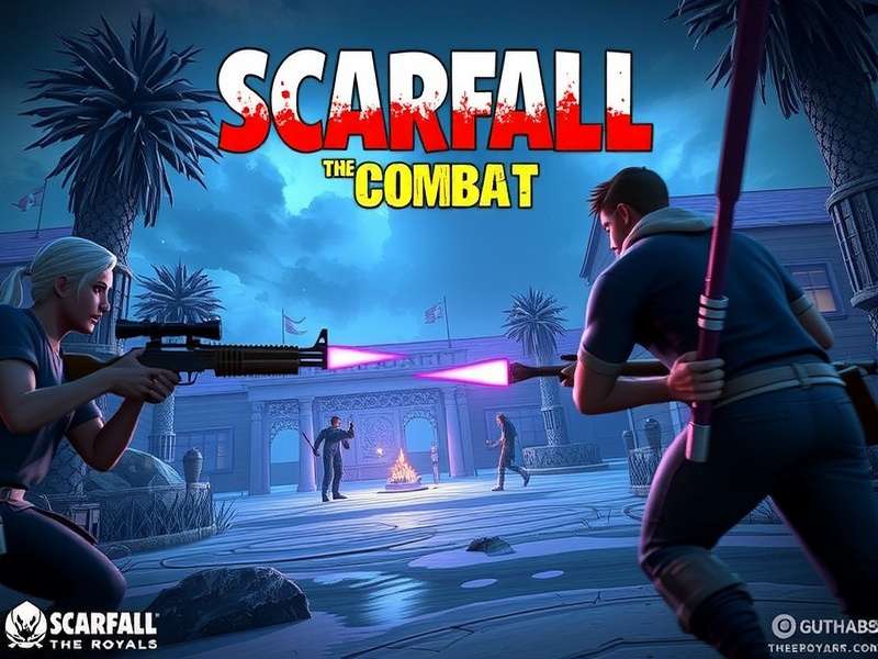 Scarfall The Royale Combat 2025 gameplay screenshot showing intense battle