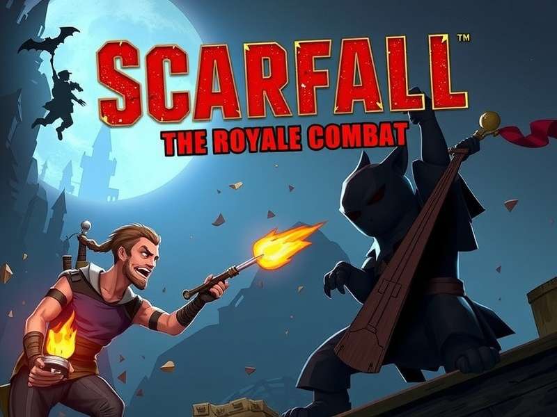 Scarfall The Royale Combat intense in-game action screenshot showing characters in combat