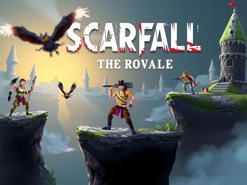 ScarFall The Royale Combat gameplay screenshot showing intense battle royale action