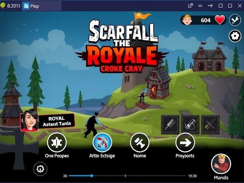 ScarFall The Royale Combat Android gameplay screenshot showing battle royale action
