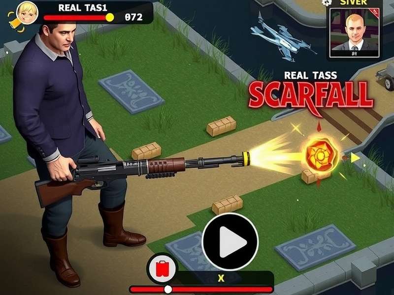 Scarfall The Royale Combat gameplay screenshot showing intense battle