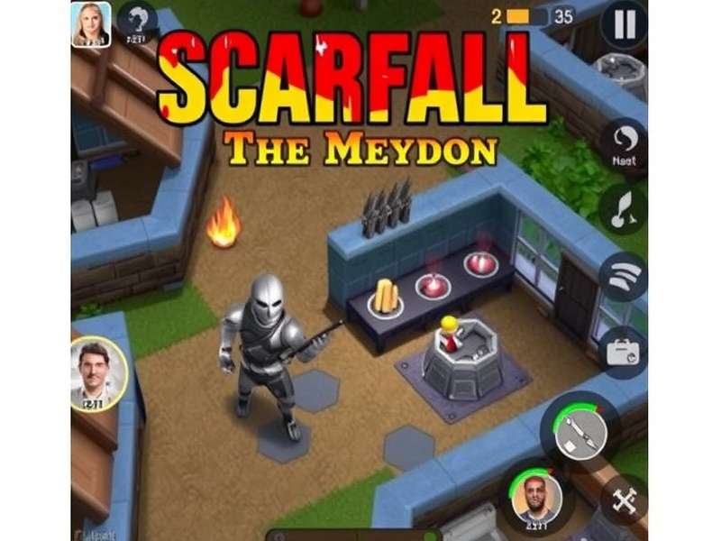 ScarFall The Royale Combat intense gameplay on a mobile screen