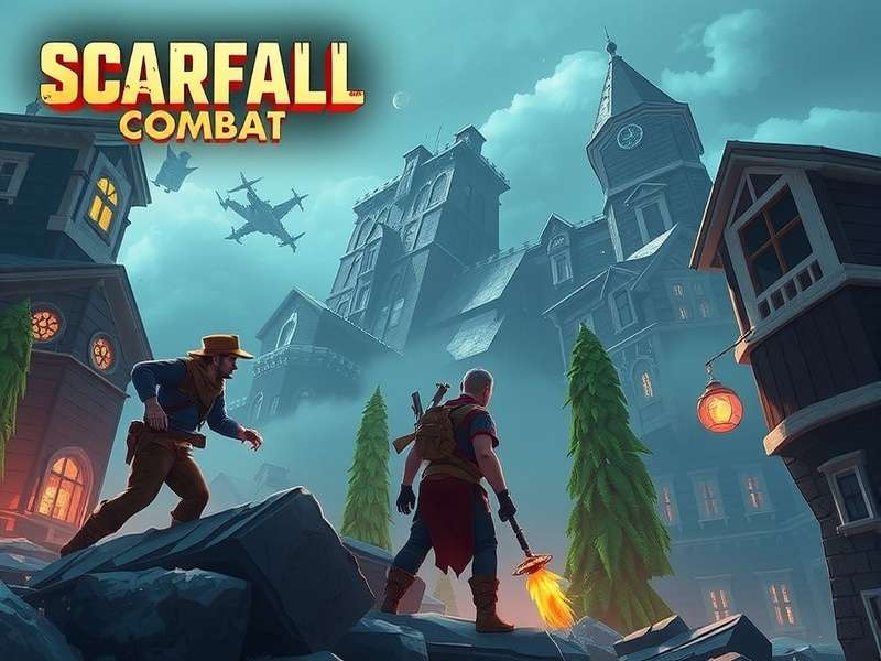 Scarfall The Royale Combat intense squad battle in urban map