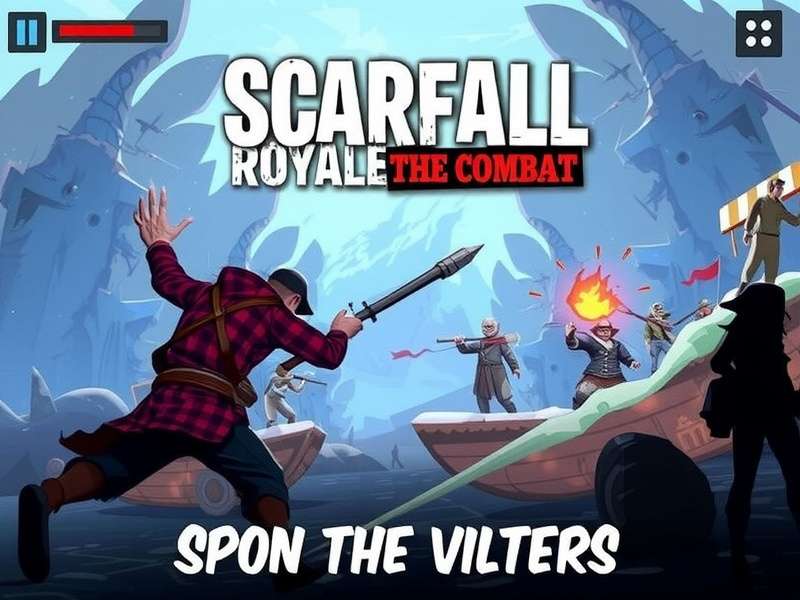 ScarFall The Royale Combat map strategy guide showing hot zones and loot paths