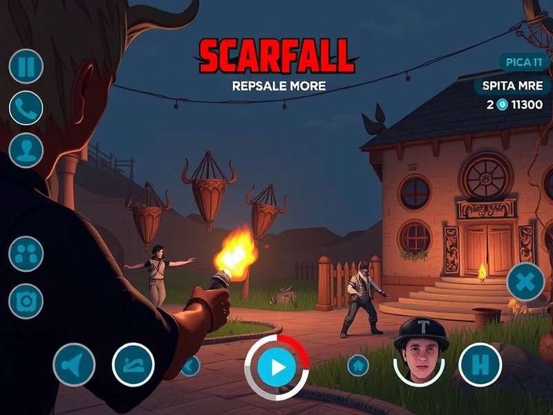 ScarFall The Royale Combat intense squad gameplay on mobile