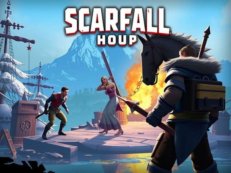 ScarFall DLC Gameplay showing new map and character skins