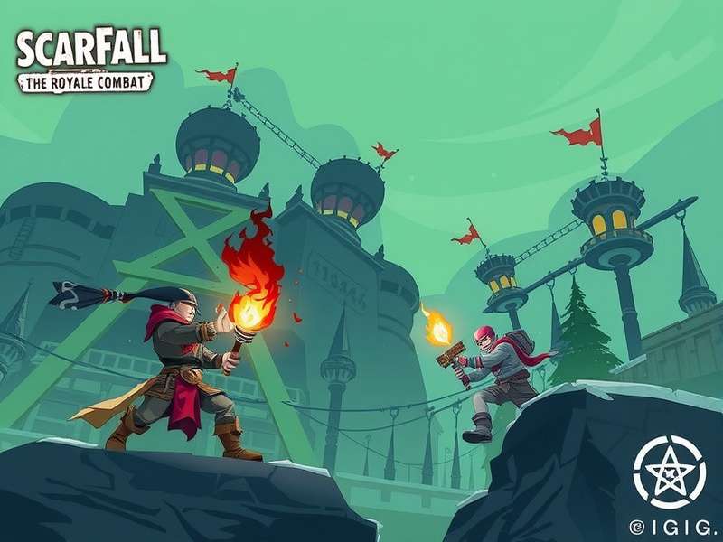ScarFall The Royale Combat characters lineup showing diverse heroes