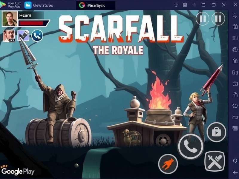 ScarFall The Royale Combat intense battle gameplay on mobile
