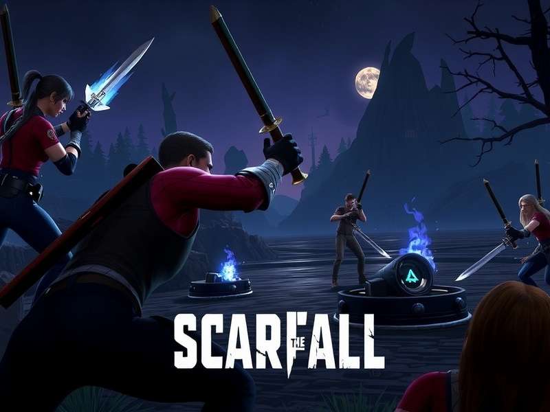 Scarfall The Royale Combat Gameplay action scene with weapons and battleground