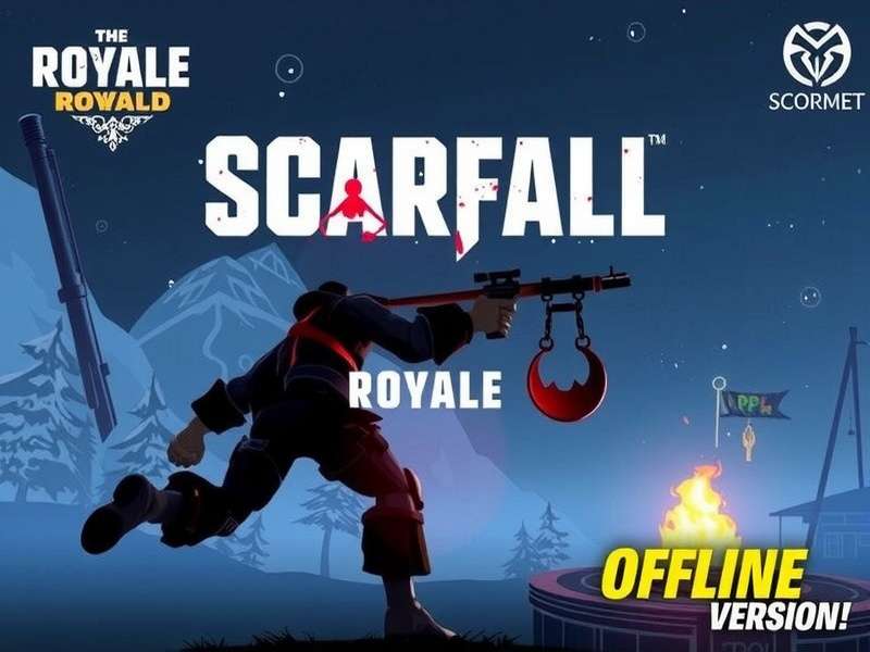 Scarfall The Royale Combat Offline Version gameplay screenshot showing intense battle royale action