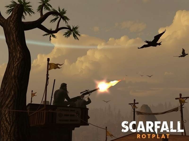 Scarfall 2025 Skyfall map with loot hotspots marked