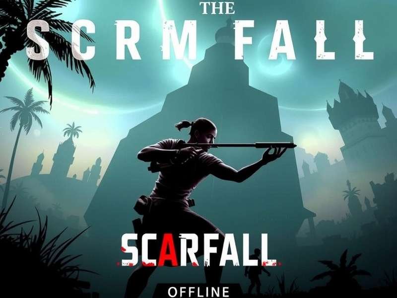 Scarfall The Royale Combat Offline Mode gameplay screenshot showing the battleground and HUD