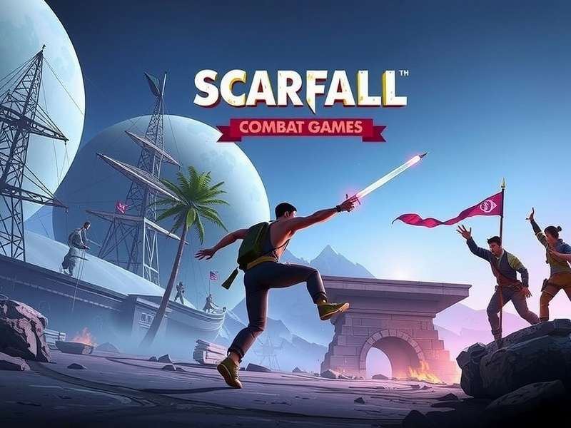Scarfall The Royale Combat Offline Version Gameplay Screenshot showing intense battle royale action on mobile