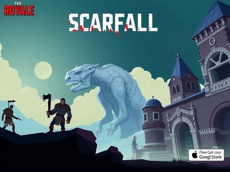 Scarfall The Royale Combat gameplay screenshot showing battle royale action on Android