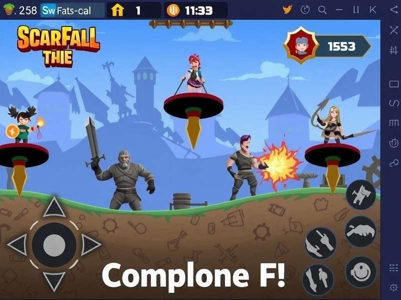Scarfall The Royale Combat Android gameplay action screenshot featuring battle royale arena and HUD
