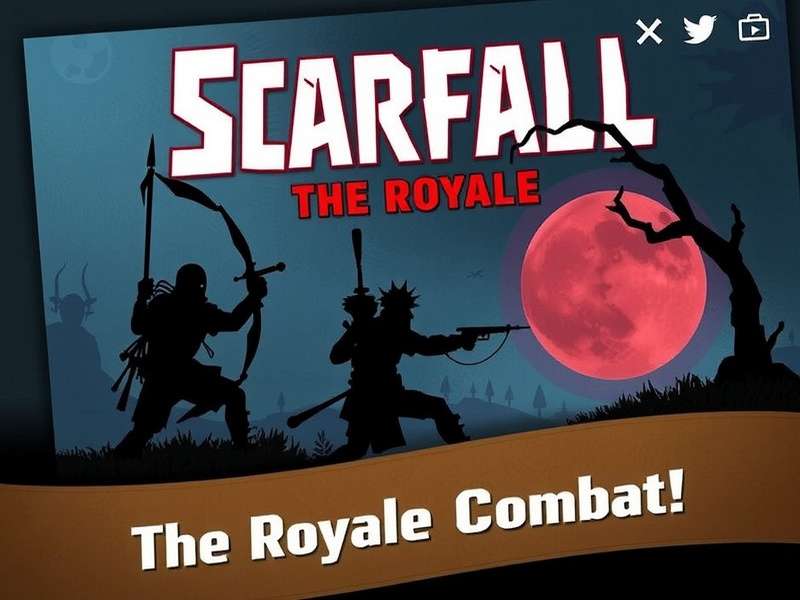 Scarfall The Royale Combat gameplay action screenshot showing battle royale combat on Android