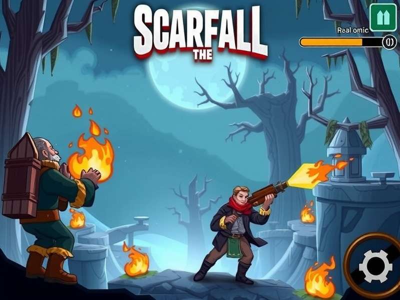 Scarfall The Royale Combat Mod Apk gameplay screenshot showing battle royale action with mod features
