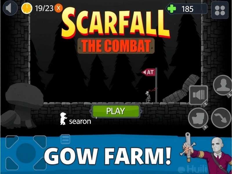 Scarfall The Royale Combat Android gameplay screenshot showing intense battle royale action on mobile
