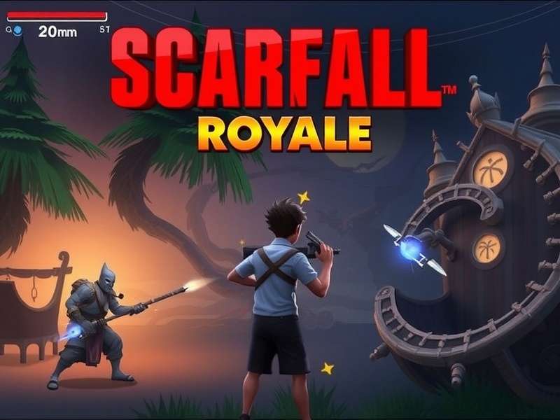 Scarfall The Royale Combat Android Gameplay Walkthrough – Hero image showing battle royale action
